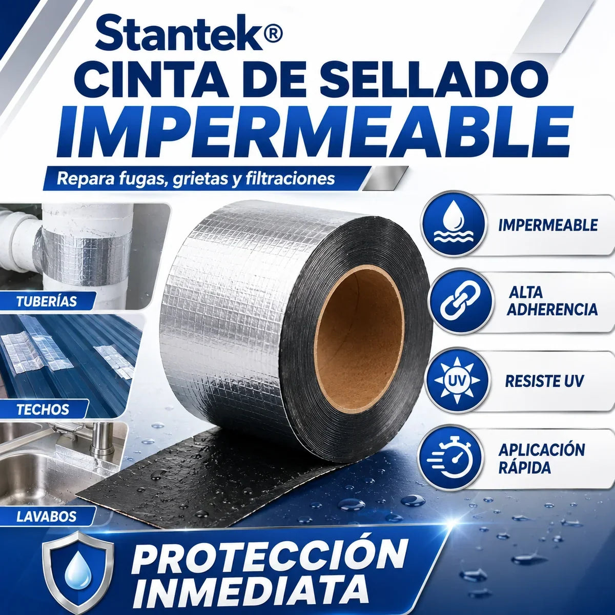Cinta Asfáltica Impermeable Stantek® - COMPRA 1 Y LLÉVATE 2 🔥 Equador 🇪🇨